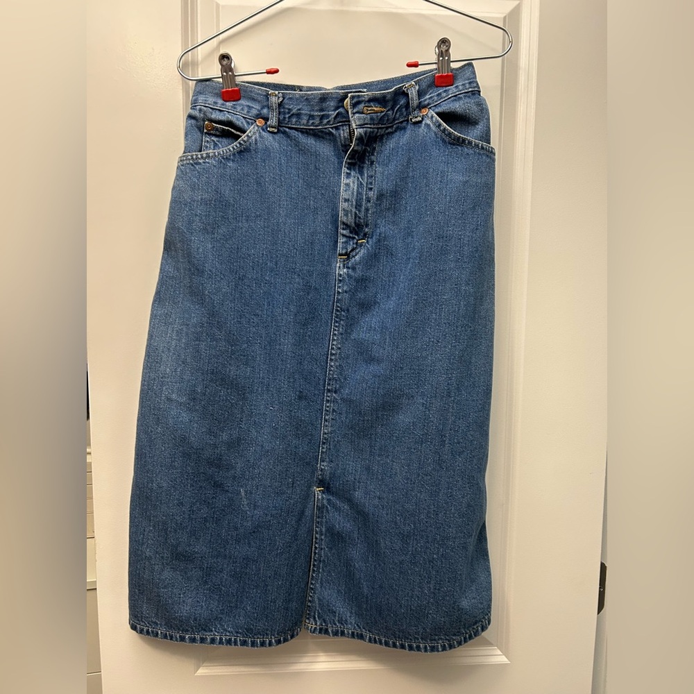 Vintage denim skirt.